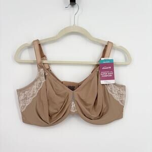 Olga Warners Size 40DDD Cloud 9 Bra NEW Minimizer Underwire Beige Full Coverage